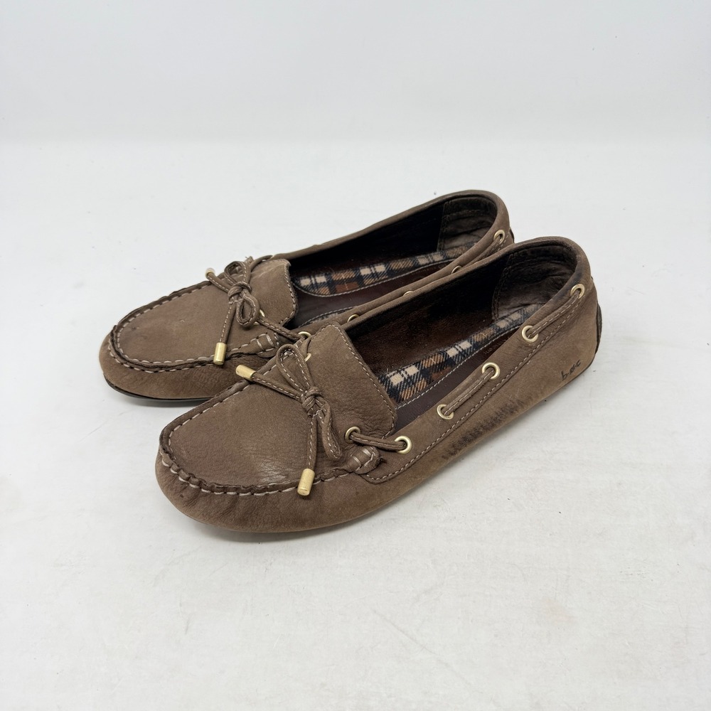 b.o.c. Leather Boat Shoes Loafers‎ Brown 7M Preppy Classic Nautical Coastal